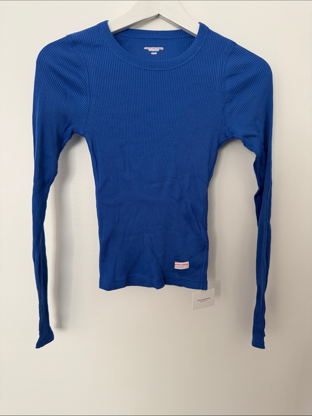 Alexander Wang Royal Blue Ribbed Crewneck Top